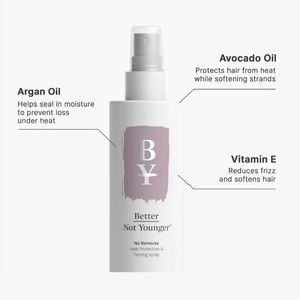 BETTER NOT YOUNGER No Remorse Heat Protection & Taming Spray 2oz NIP
